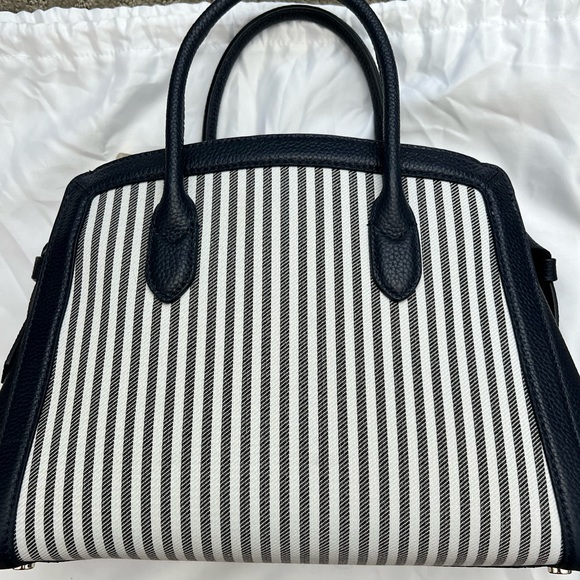 Kate Spade Knott Medium Satchel in Navy with Navy/White Stripes - Picture 4 of 7